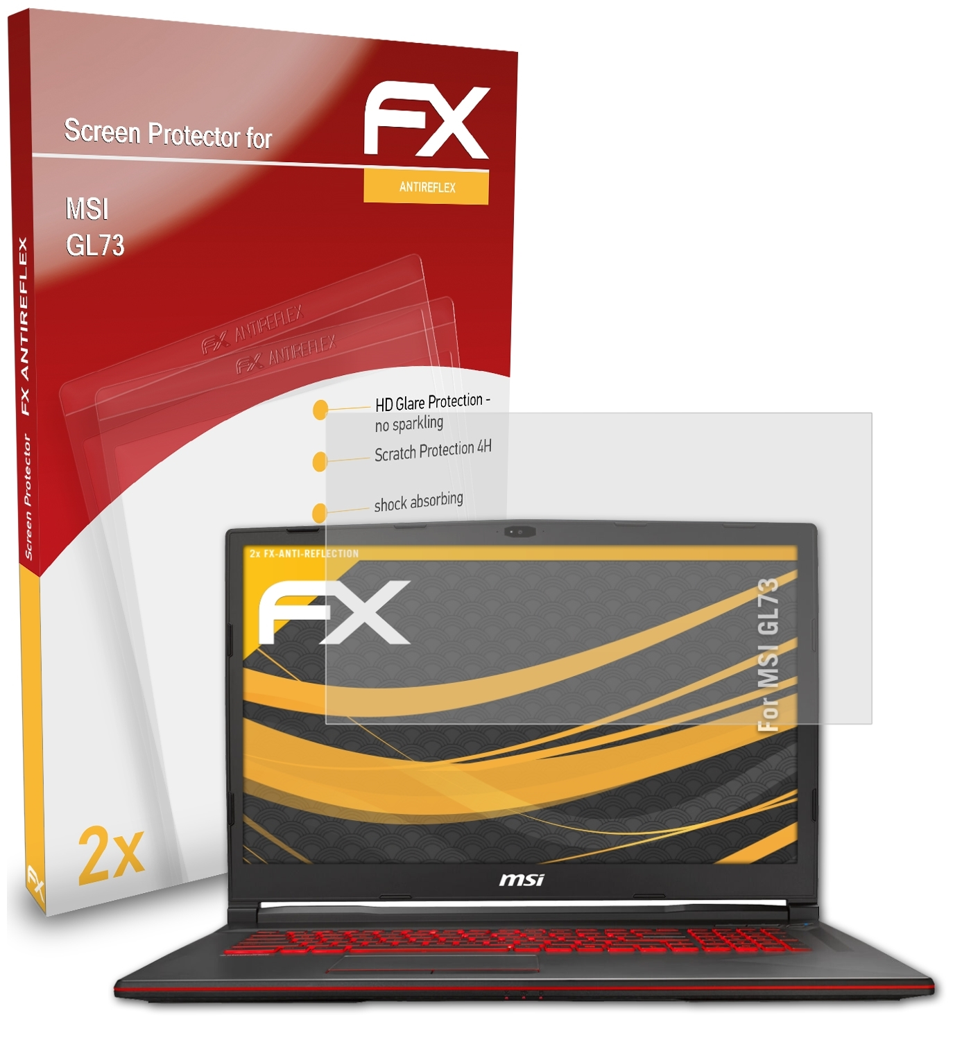FX-Antireflex MSI 2x Displayschutz(für GL73) ATFOLIX