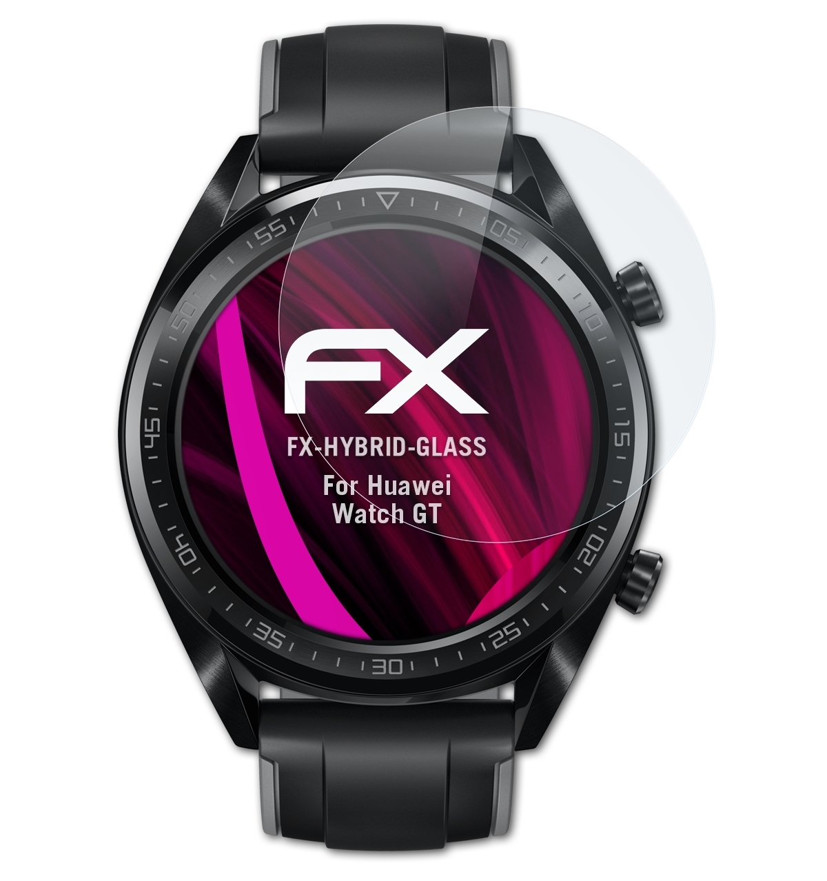 ATFOLIX FX-Hybrid-Glass Schutzglas(für Huawei GT) Watch