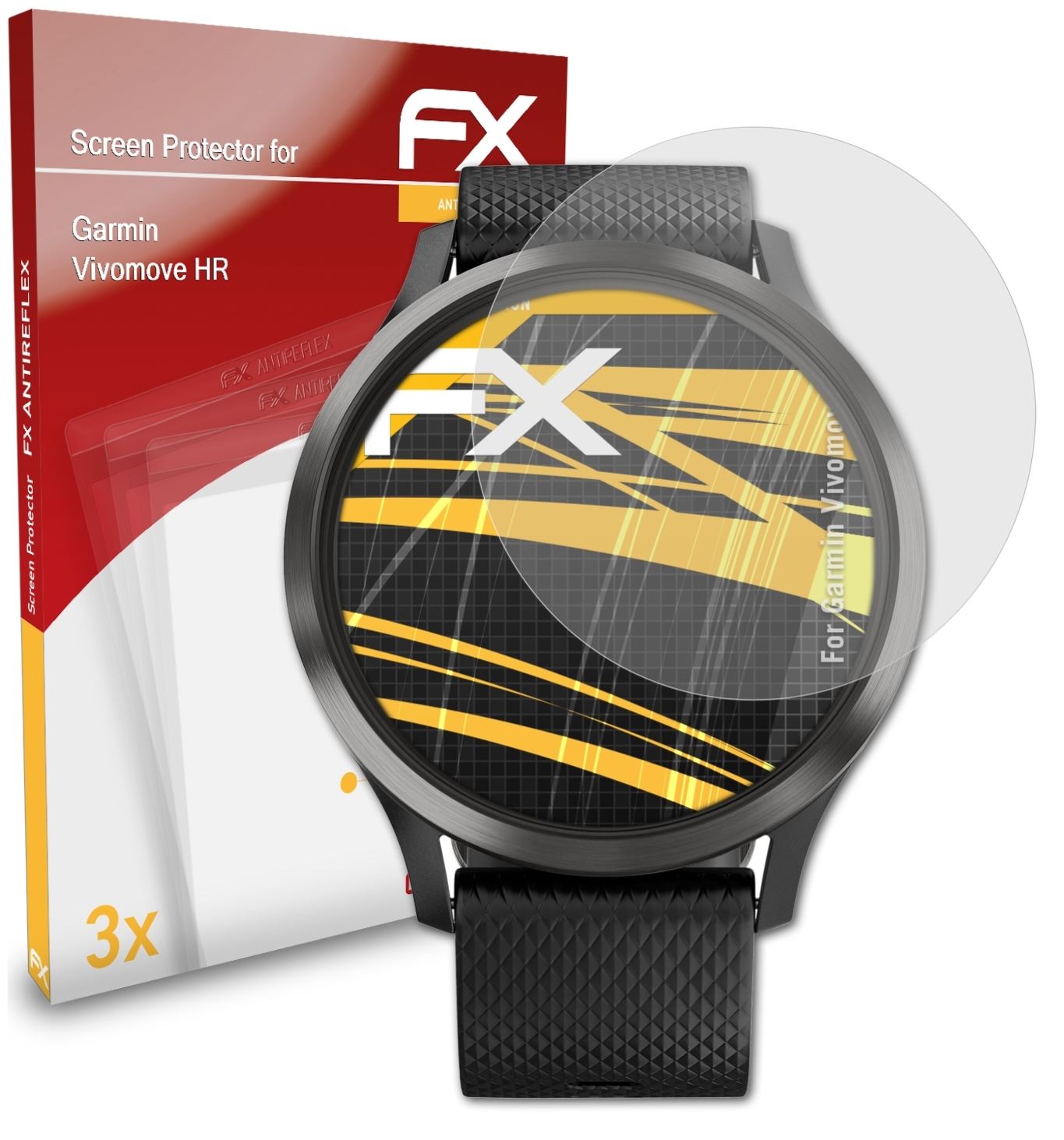 HR) 3x Displayschutz(für ATFOLIX Vivomove FX-Antireflex Garmin