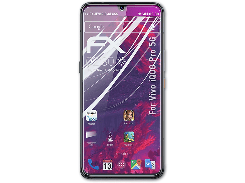 Pro 5G) Vivo FX-Hybrid-Glass Schutzglas(für iQOO ATFOLIX