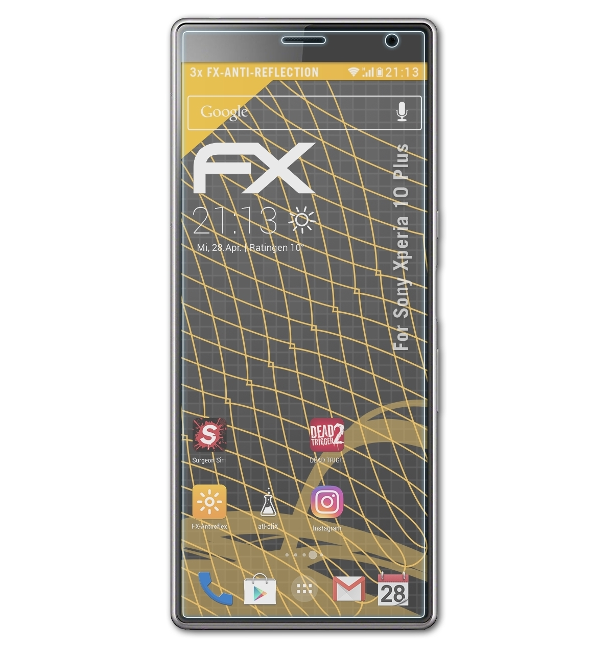 ATFOLIX 3x FX-Antireflex Displayschutz(für Sony Plus) 10 Xperia