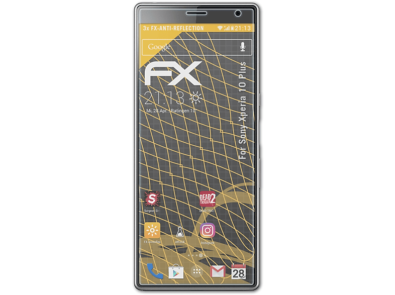 ATFOLIX 3x FX-Antireflex Displayschutz(für Sony Xperia 10 Plus)