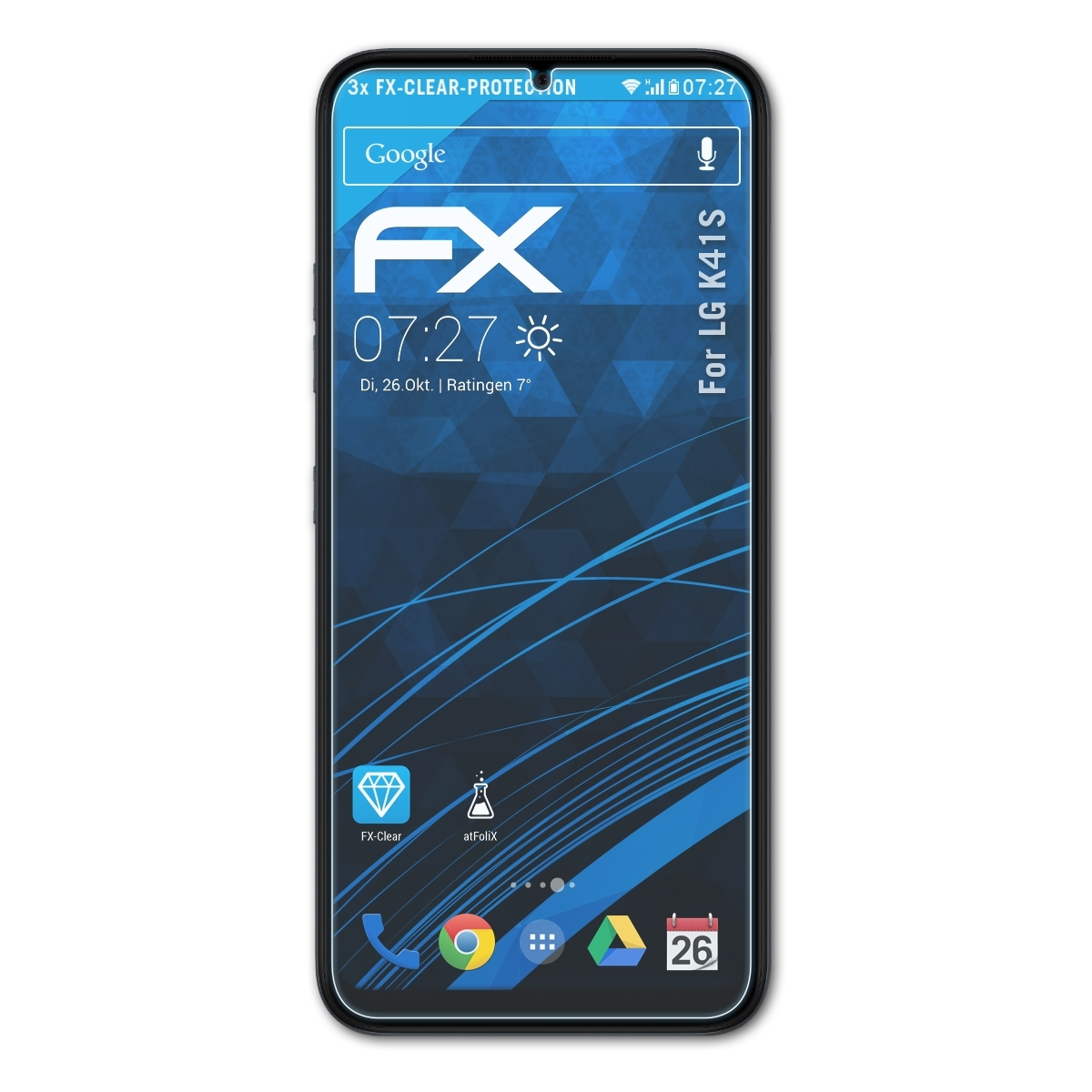 ATFOLIX 3x FX-Clear LG Displayschutz(für K41S)
