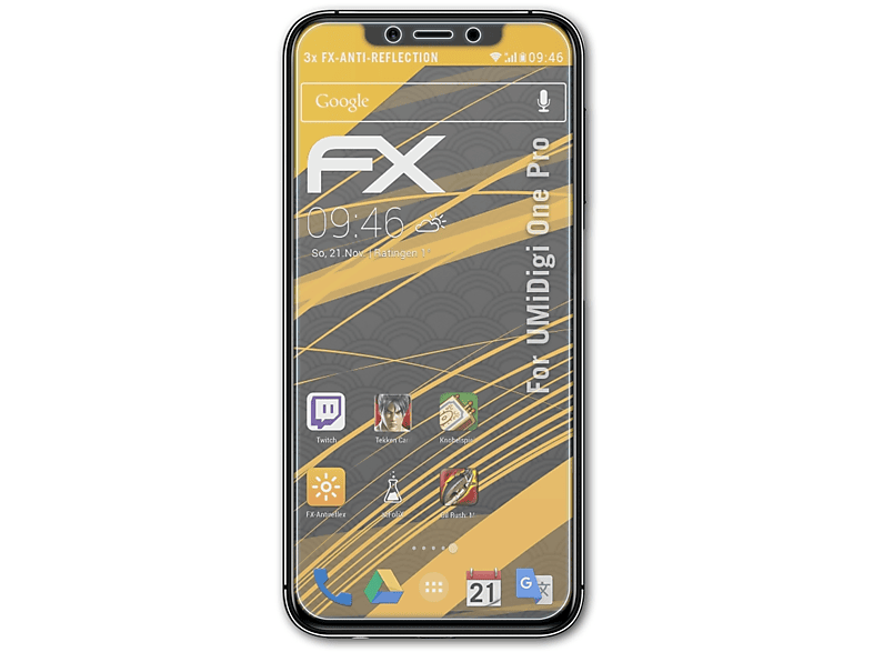 FX-Antireflex UMiDigi 3x ATFOLIX Pro) Displayschutz(für One
