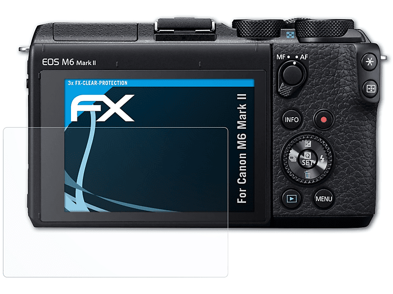 M6 Canon FX-Clear Mark II) 3x ATFOLIX Displayschutz(für