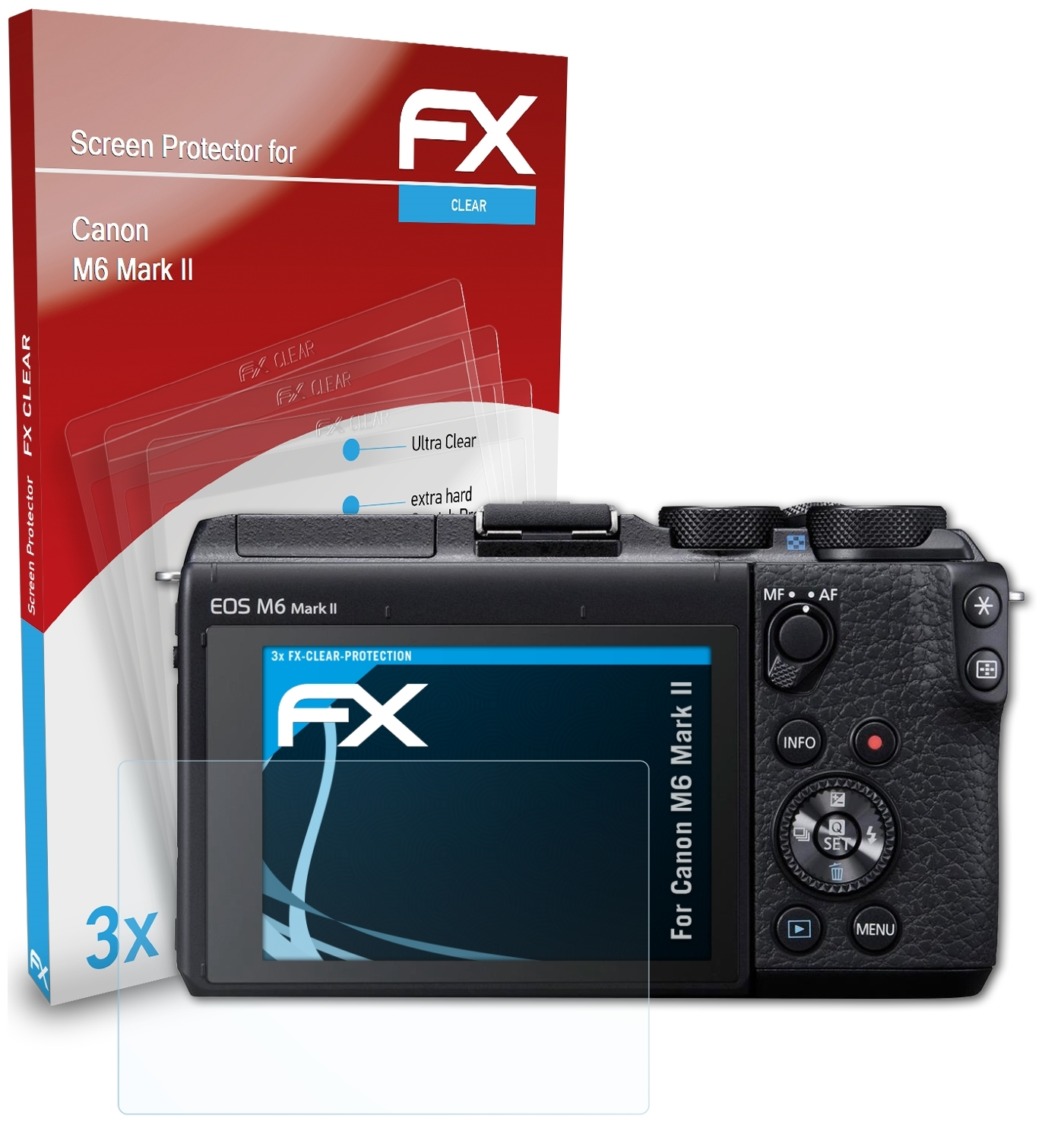 ATFOLIX 3x FX-Clear Displayschutz(für Canon Mark M6 II)