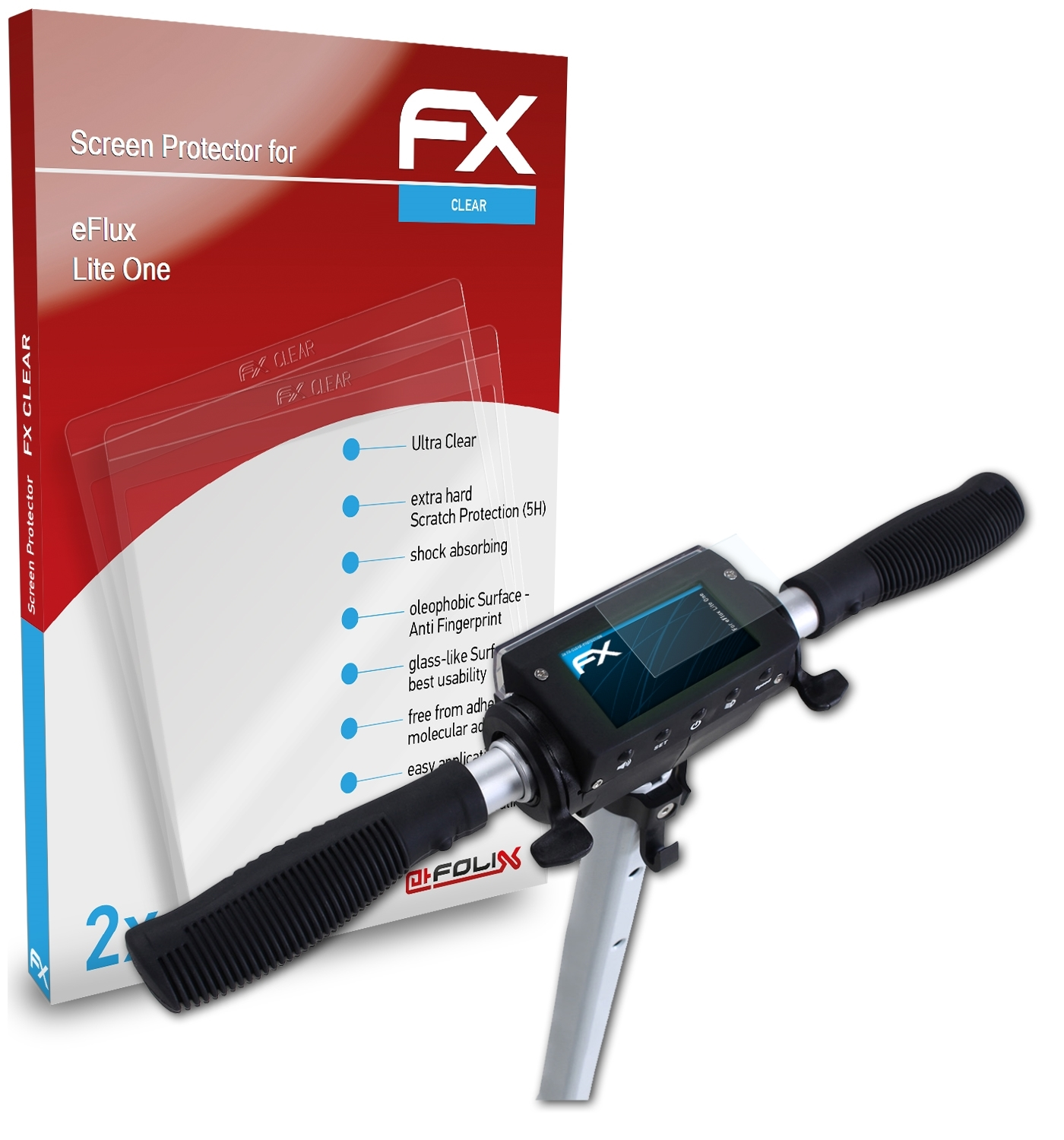 ATFOLIX 2x FX-Clear eFlux Displayschutz(für One) Lite