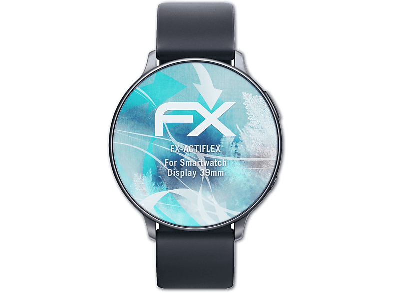 (39mm)) Smartwatch 3x Display ATFOLIX FX-ActiFleX Displayschutz(für