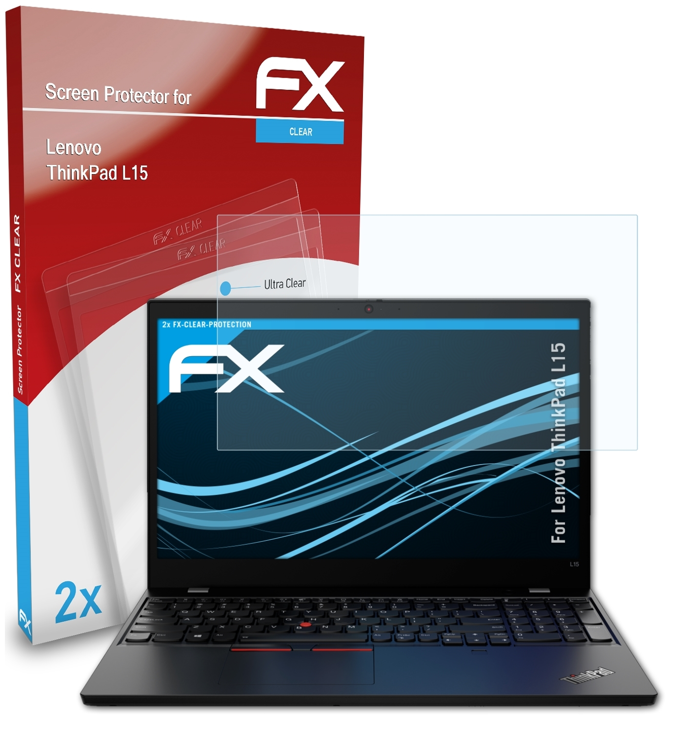 ATFOLIX 2x FX-Clear Displayschutz(für L15) Lenovo ThinkPad