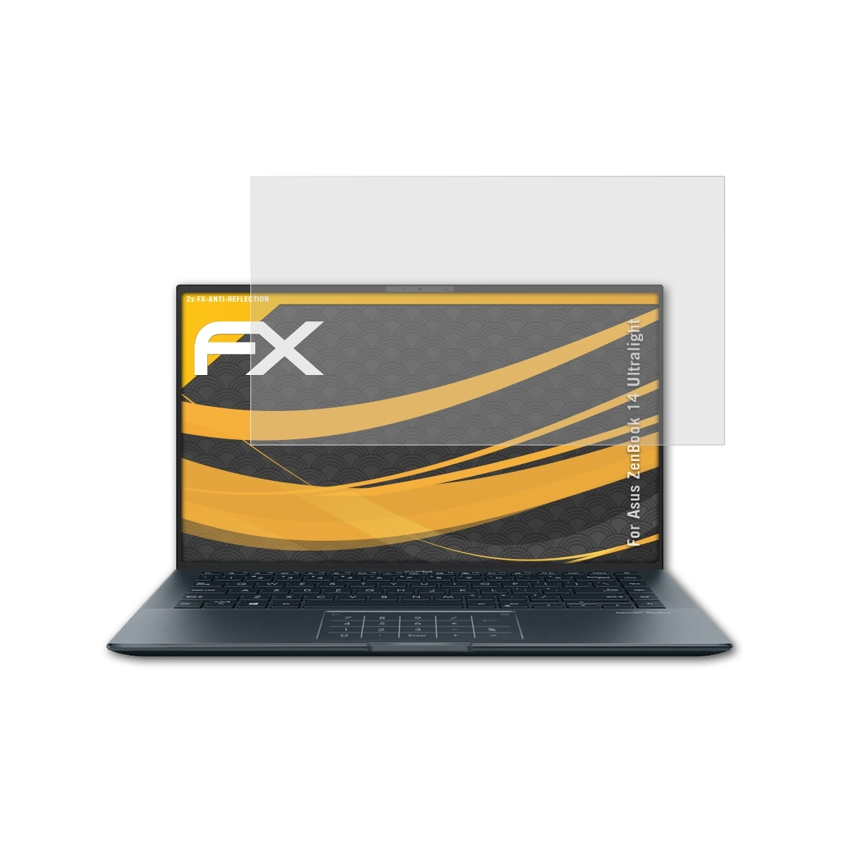 ATFOLIX 2x FX-Antireflex 14 ZenBook Ultralight) Displayschutz(für Asus