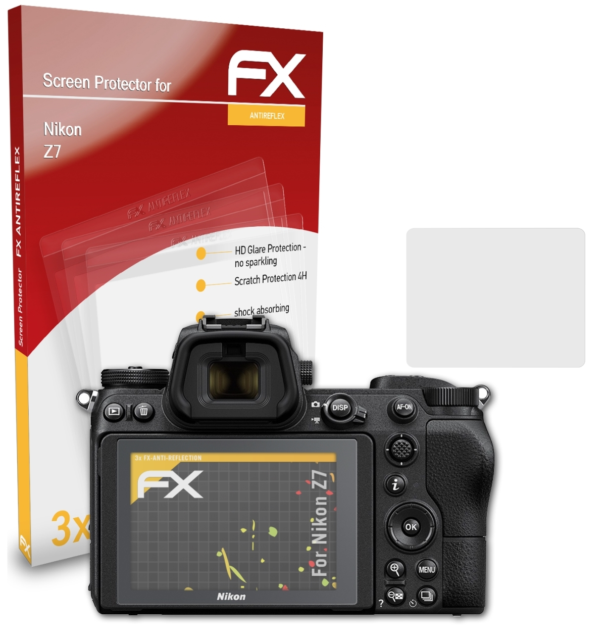 ATFOLIX 3x Z7) FX-Antireflex Nikon Displayschutz(für