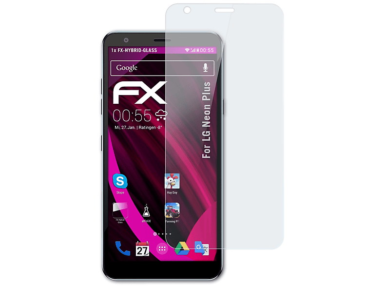 FX-Hybrid-Glass Schutzglas(für LG ATFOLIX Neon Plus)
