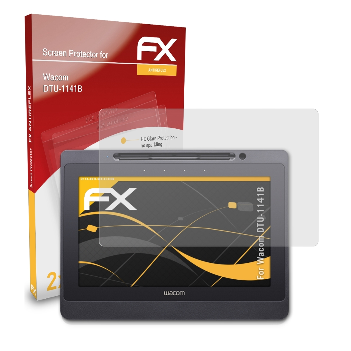 ATFOLIX 2x FX-Antireflex Displayschutz(für Wacom DTU-1141B)