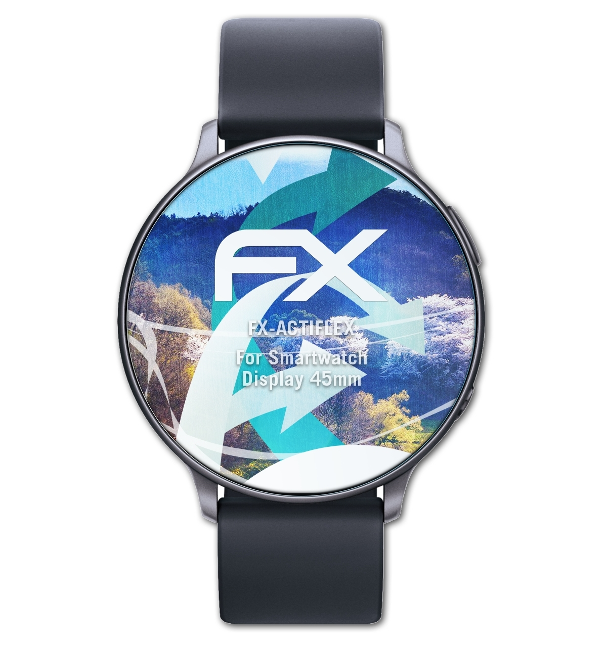 ATFOLIX Display Smartwatch 3x FX-ActiFleX Displayschutz(für (45mm))