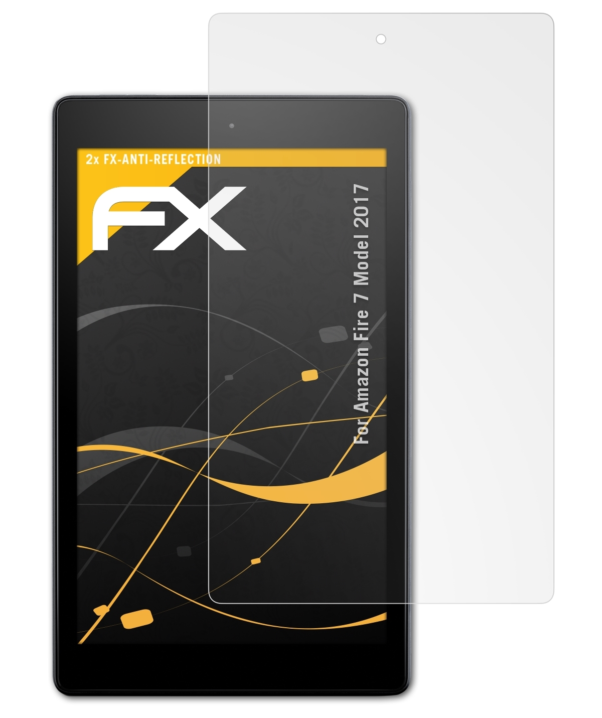 ATFOLIX 2x FX-Antireflex Displayschutz(für Amazon 2017)) Fire 7 (Model