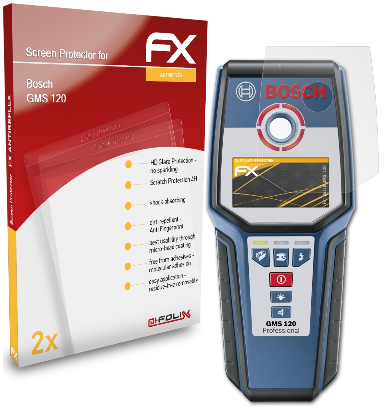 Bosch FX-Antireflex Displayschutz(für 120) GMS ATFOLIX 2x