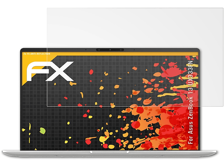 ATFOLIX 2x FX-Antireflex Displayschutz(für Asus ZenBook 13 (UX333FN))
