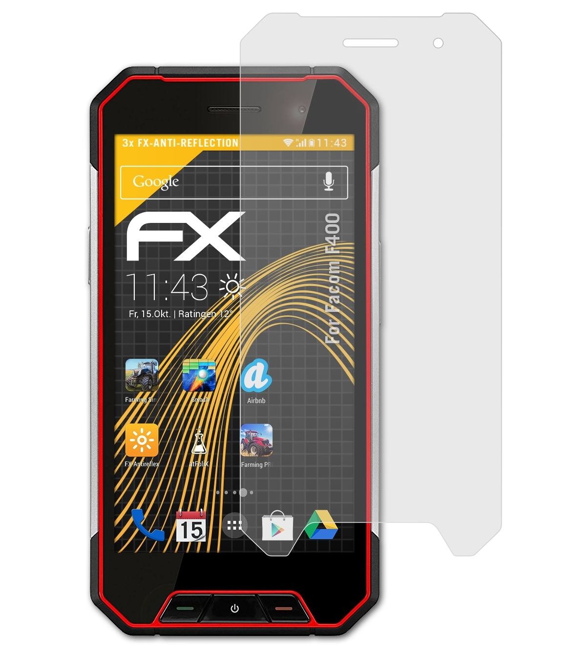 ATFOLIX 3x FX-Antireflex F400) Displayschutz(für Facom