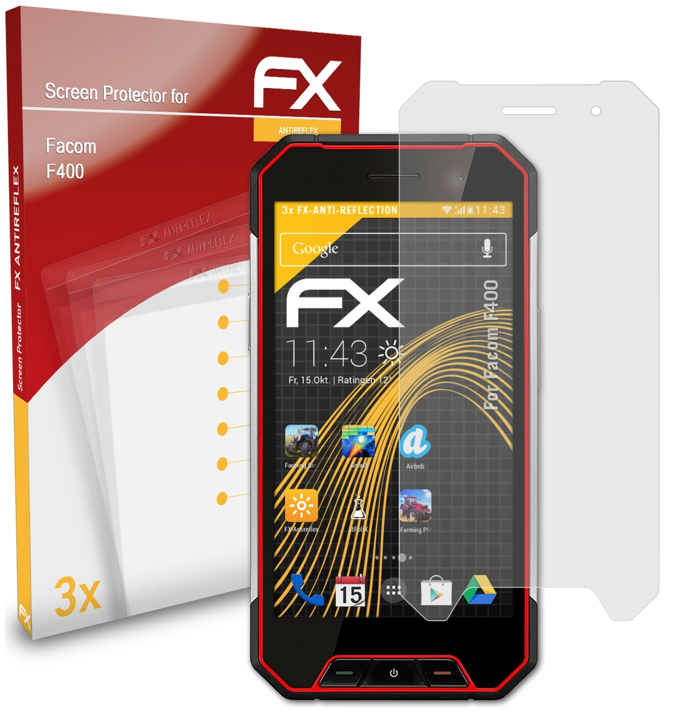 ATFOLIX 3x FX-Antireflex Displayschutz(für Facom F400)