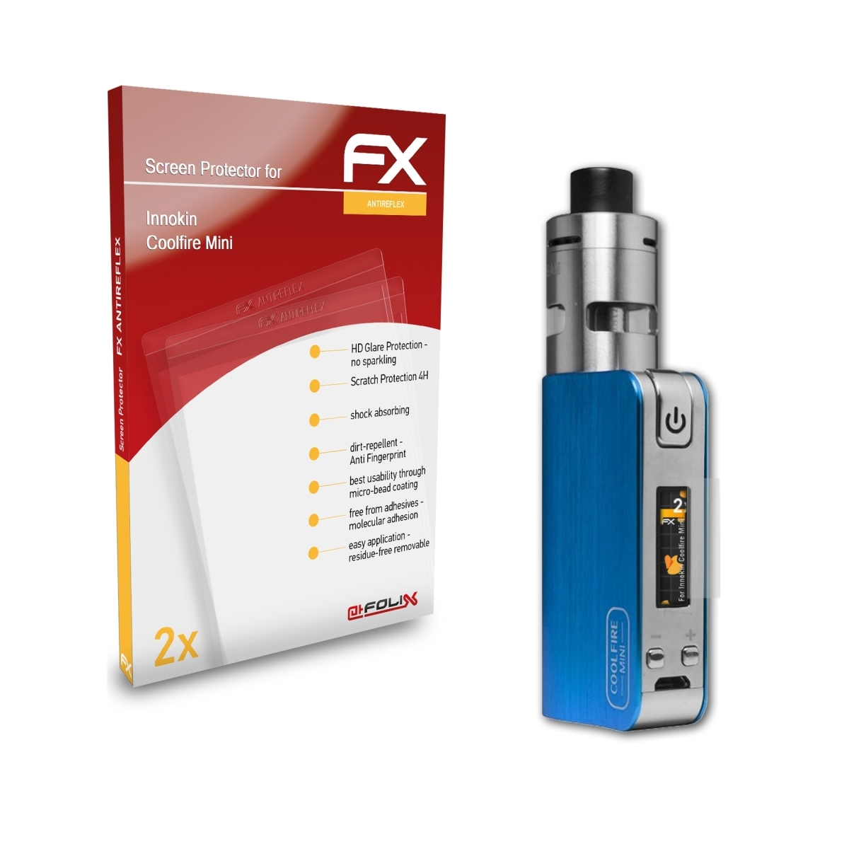 FX-Antireflex 2x ATFOLIX Mini) Innokin Coolfire Displayschutz(für