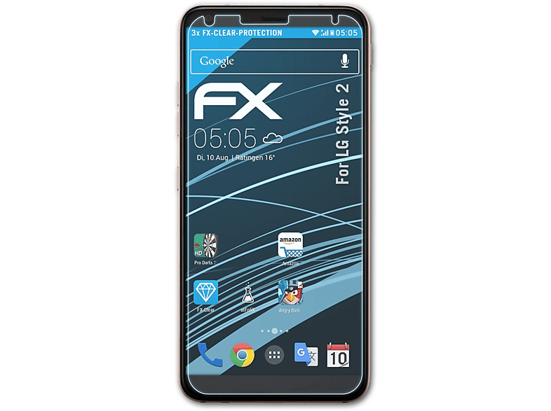ATFOLIX 3x FX-Clear Displayschutz(für LG Style 2)