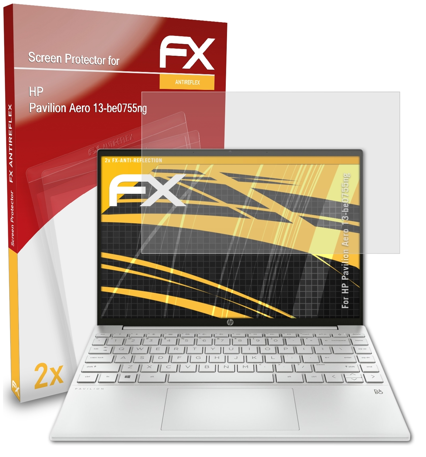 2x ATFOLIX FX-Antireflex Displayschutz(für HP Pavilion Aero 13-be0755ng)