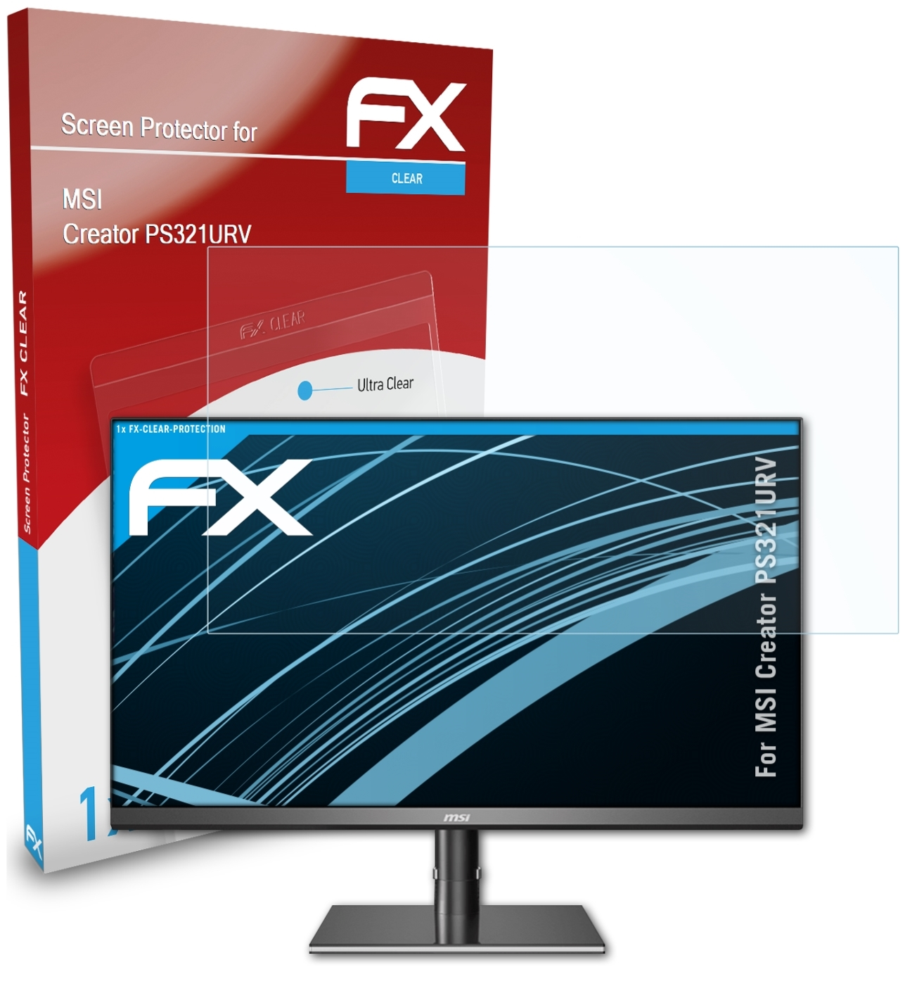 ATFOLIX FX-Clear Displayschutz(für Creator MSI PS321URV)