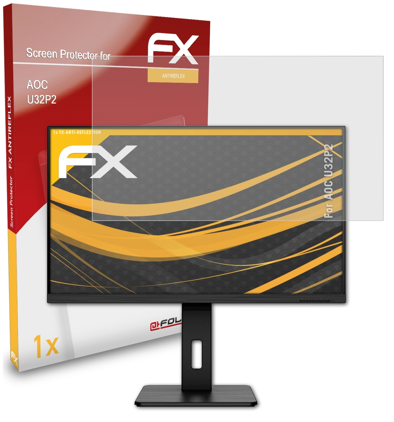 ATFOLIX U32P2) Displayschutz(für AOC FX-Antireflex