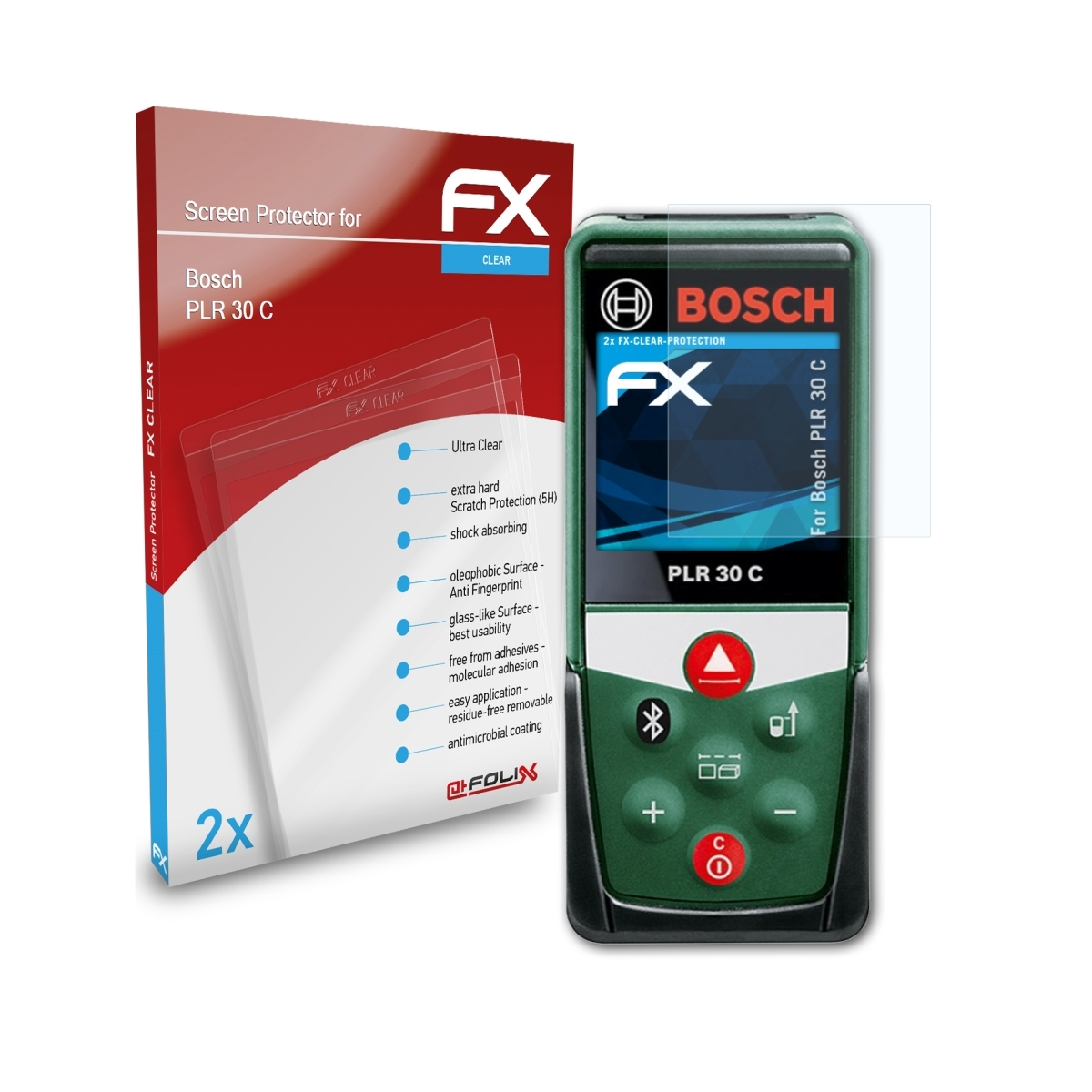 2x FX-Clear Displayschutz(für PLR C) Bosch ATFOLIX 30