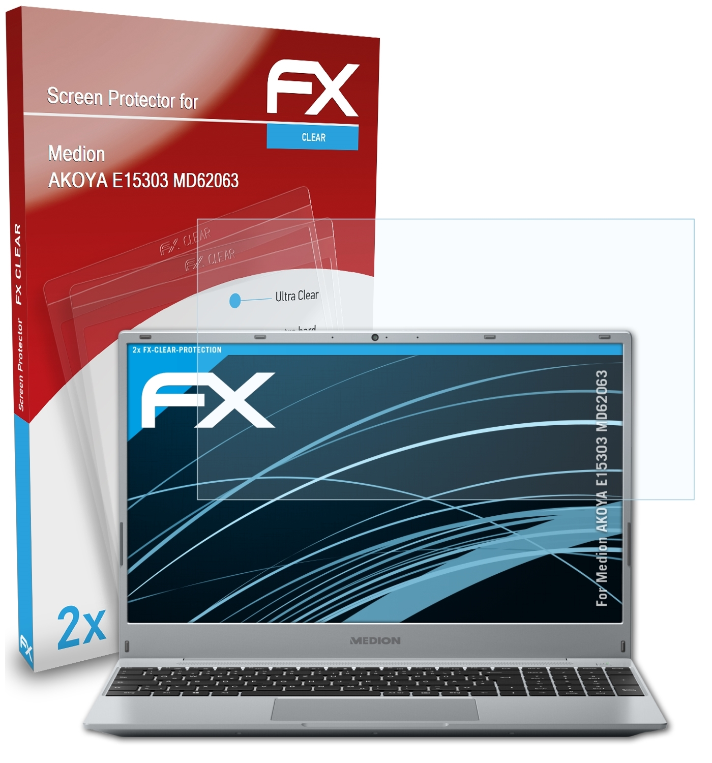 ATFOLIX 2x FX-Clear Displayschutz(für Medion (MD62063)) AKOYA E15303
