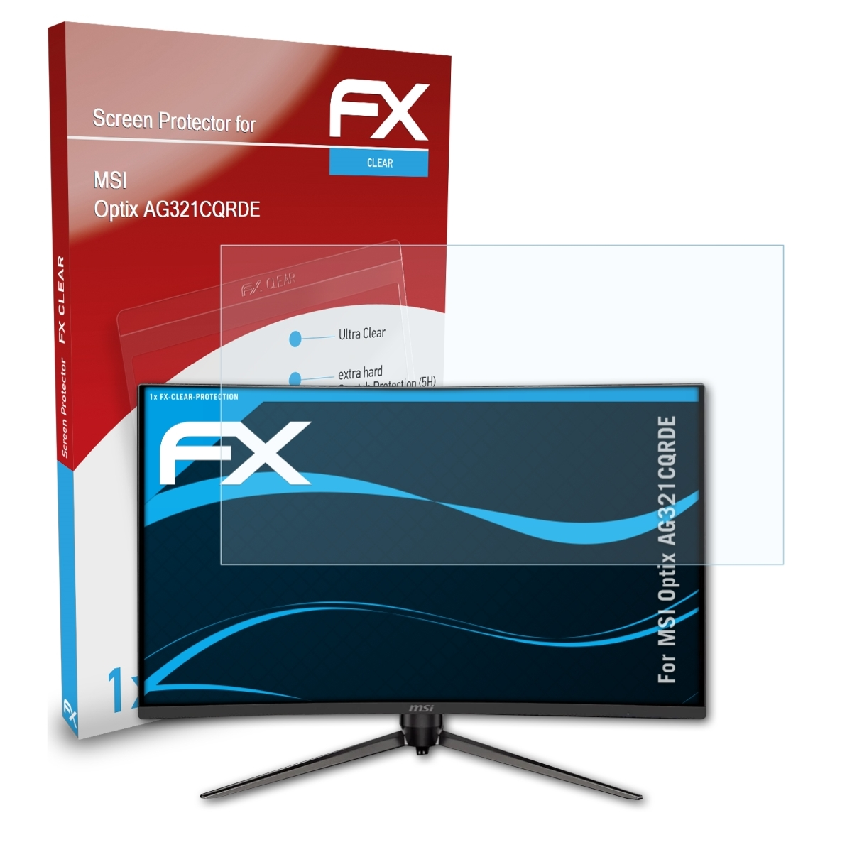ATFOLIX FX-Clear Displayschutz(für MSI Optix AG321CQRDE)