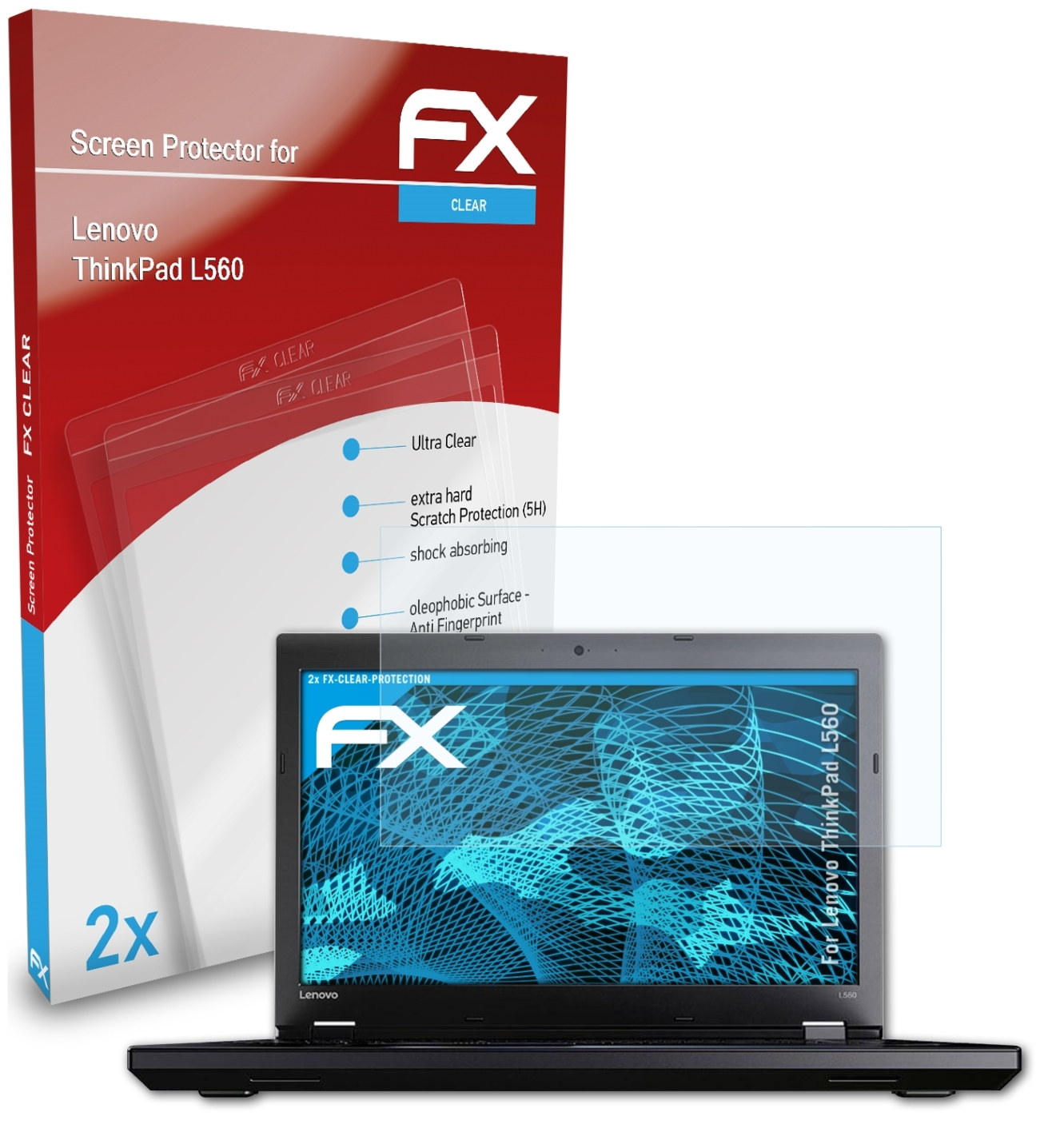 Lenovo ATFOLIX 2x FX-Clear Displayschutz(für ThinkPad L560)