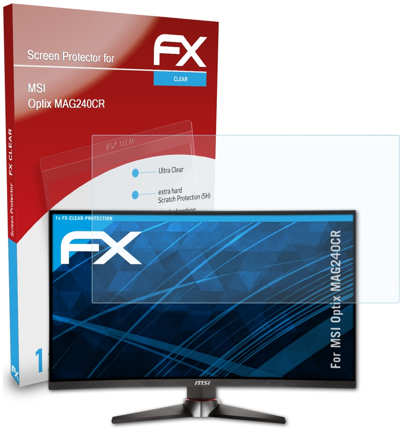 Displayschutz(für MSI FX-Clear Optix ATFOLIX MAG240CR)