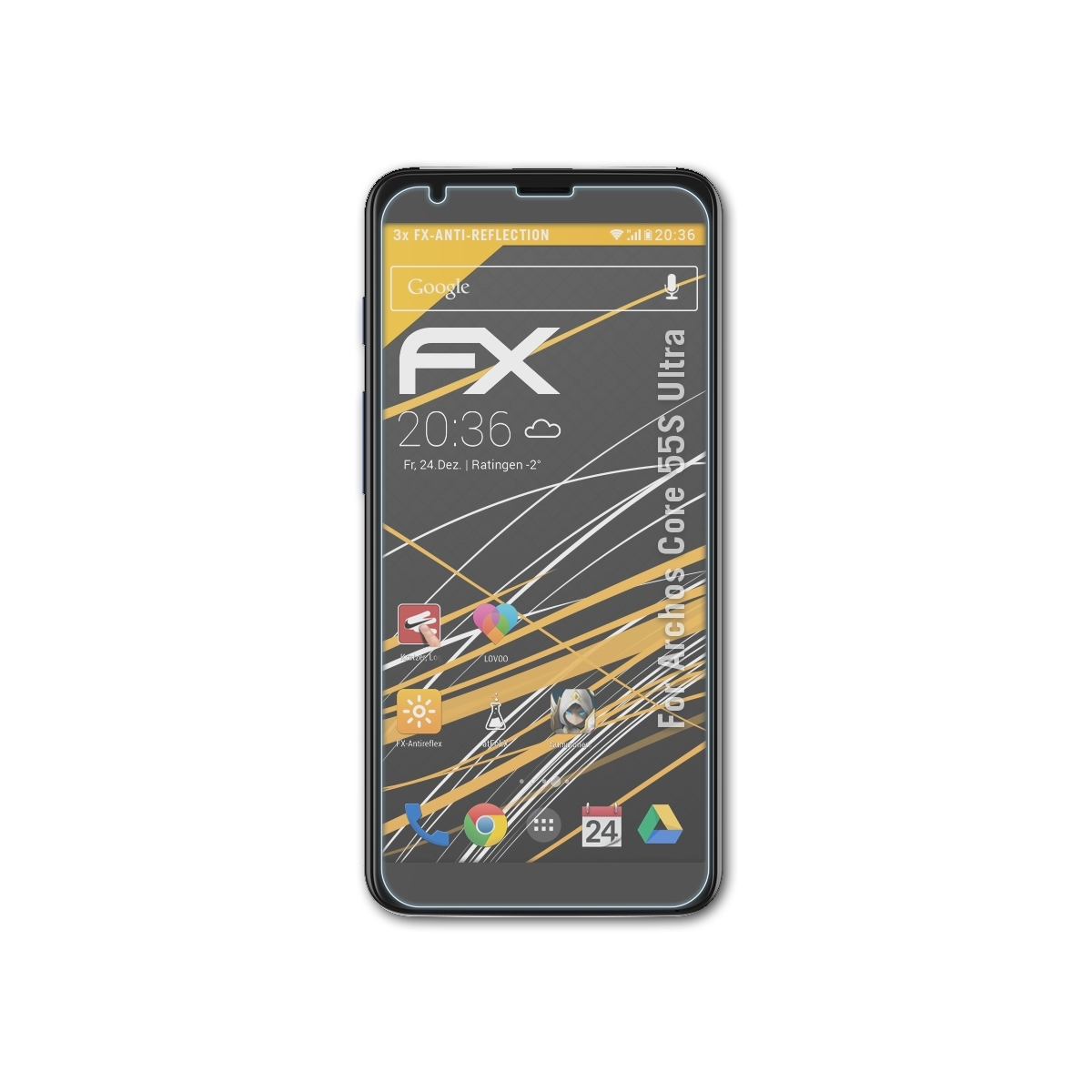 Ultra) ATFOLIX 3x Core 55S Displayschutz(für FX-Antireflex Archos