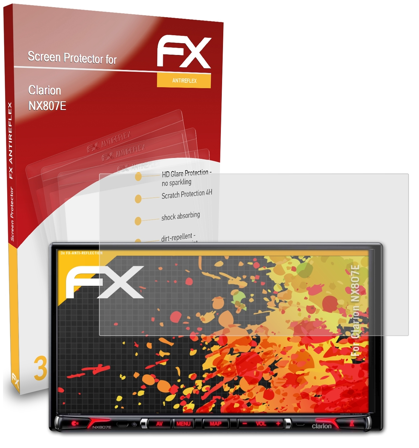ATFOLIX 3x FX-Antireflex Displayschutz(für NX807E) Clarion