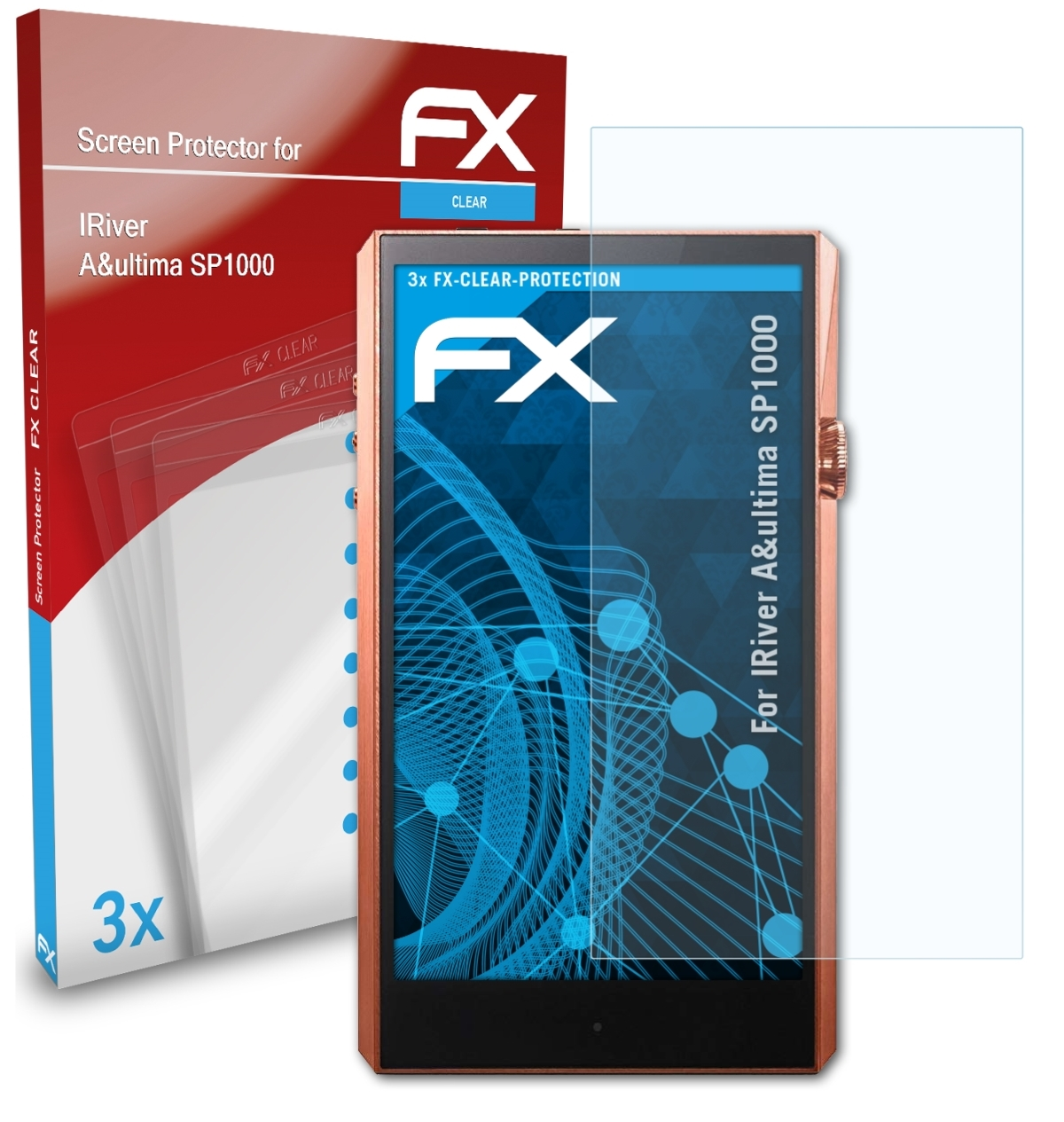 ATFOLIX 3x FX-Clear Displayschutz(für IRiver A&ultima SP1000)