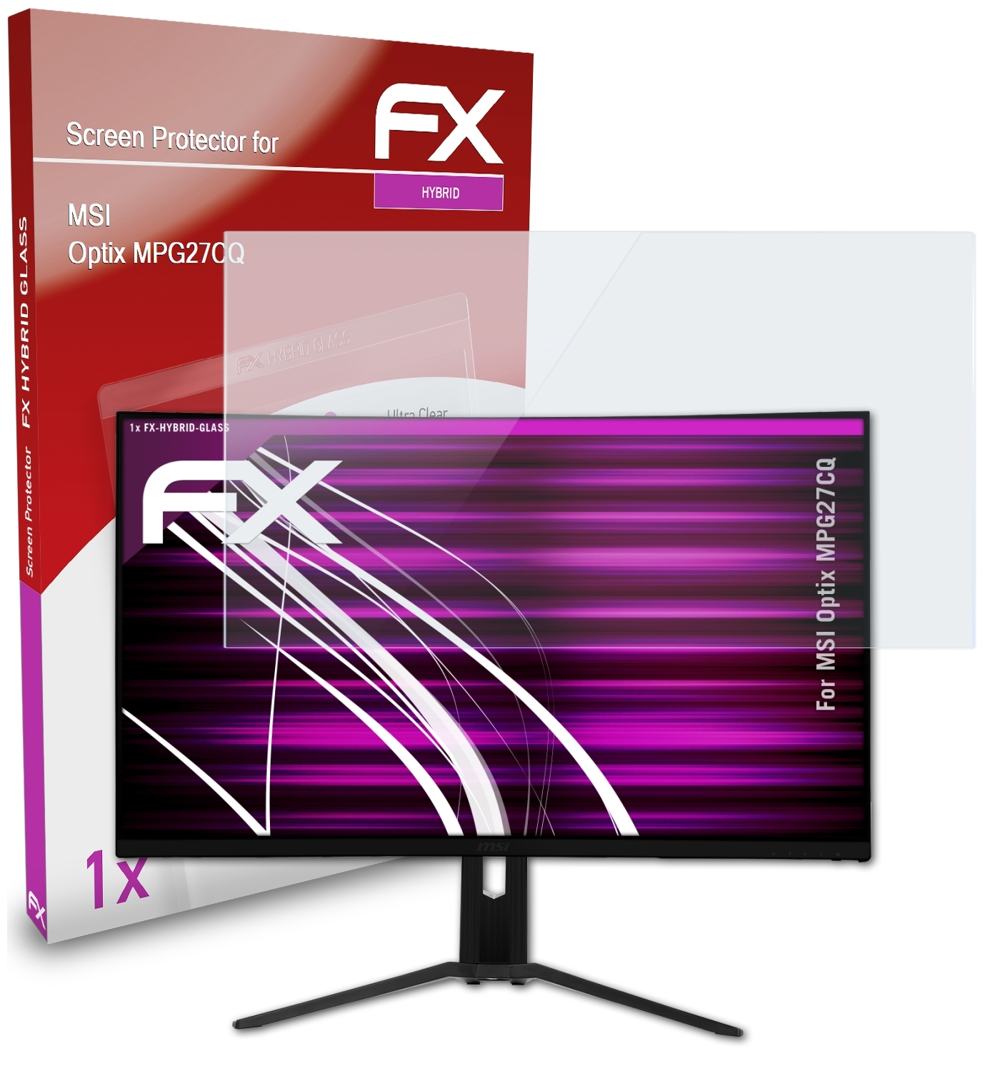 ATFOLIX FX-Hybrid-Glass Schutzglas(für MSI Optix MPG27CQ)