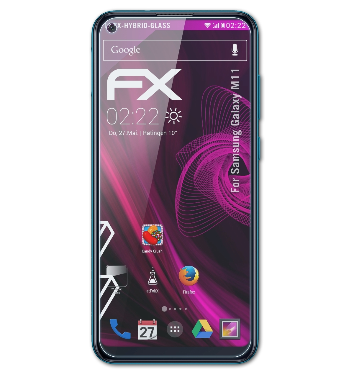 M11) Schutzglas(für FX-Hybrid-Glass Samsung ATFOLIX Galaxy