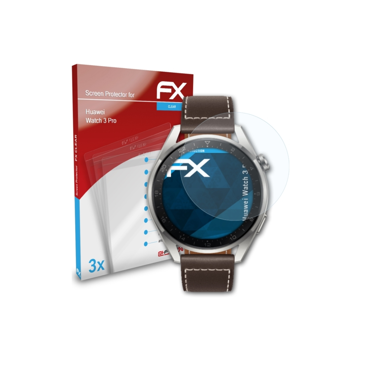 FX-Clear Displayschutz(für ATFOLIX Pro) 3x Huawei Watch 3