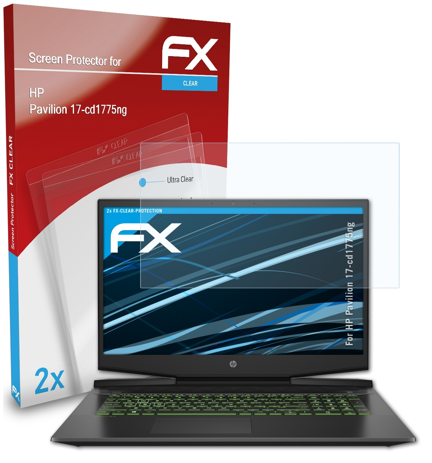ATFOLIX 17-cd1775ng) 2x Displayschutz(für HP FX-Clear Pavilion