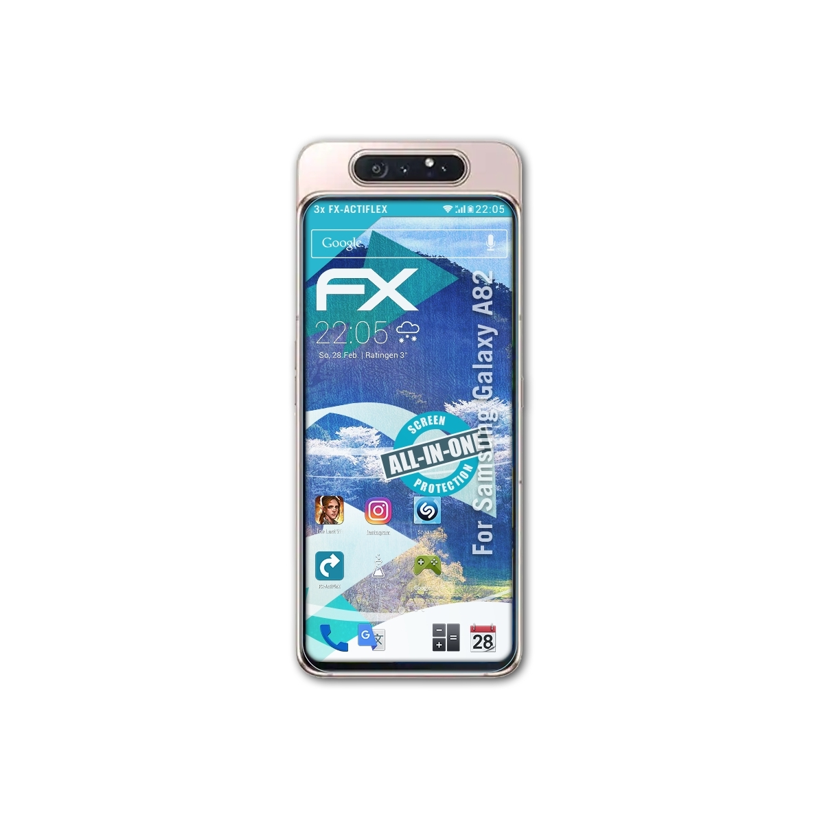 FX-ActiFleX 3x Displayschutz(für Samsung Galaxy A82) ATFOLIX