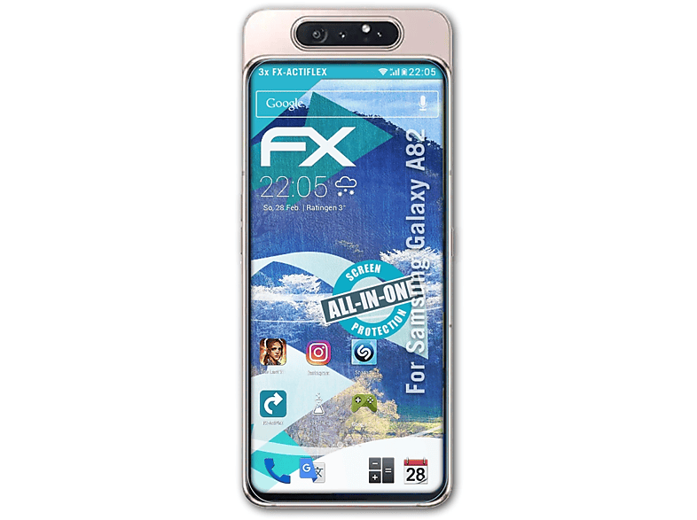 ATFOLIX 3x FX-ActiFleX Displayschutz(für Samsung Galaxy A82)