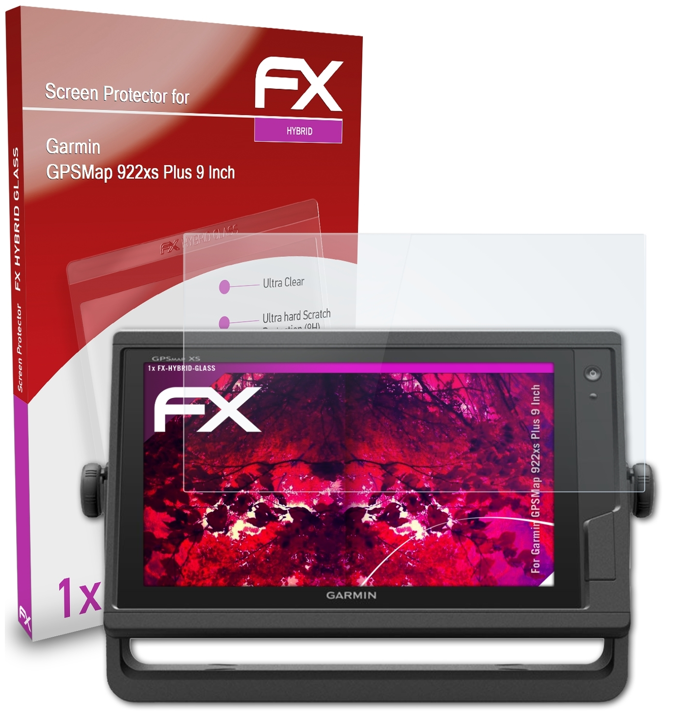 ATFOLIX FX-Hybrid-Glass Schutzglas(für Plus Inch)) Garmin 922xs GPSMap (9