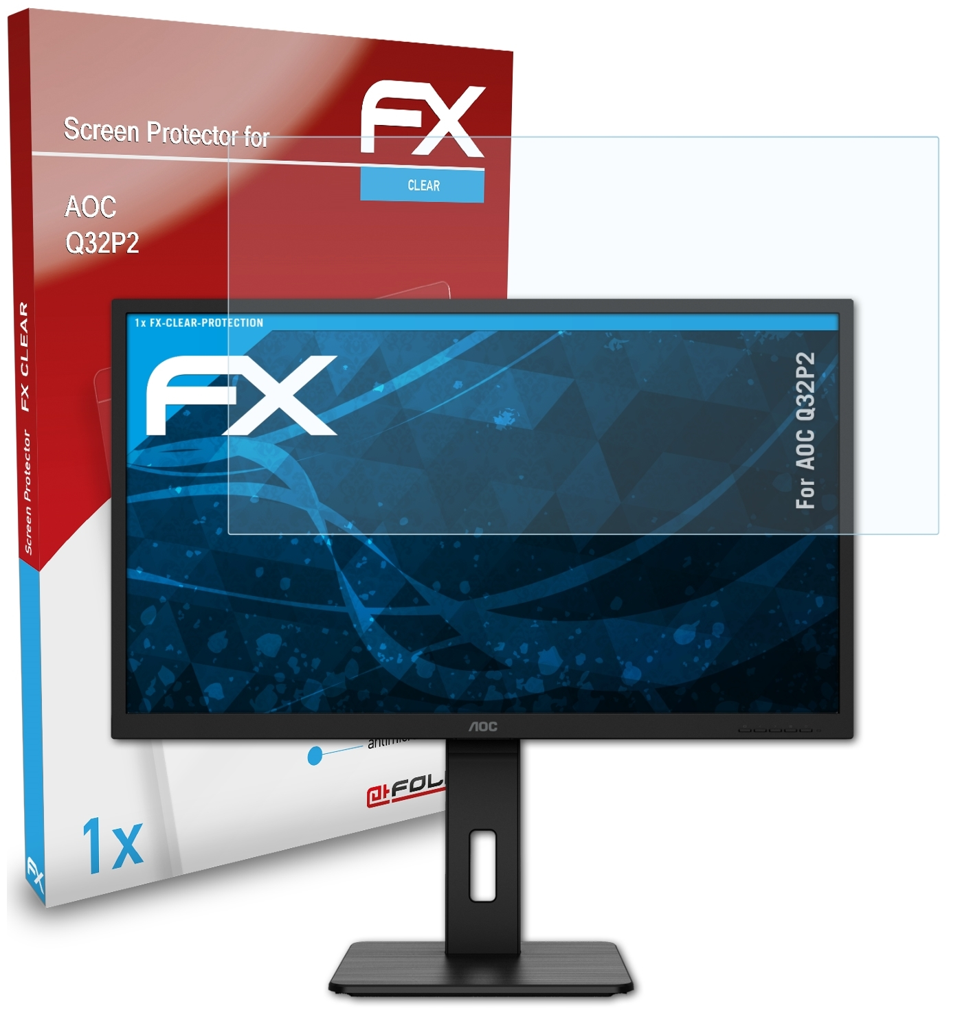 ATFOLIX FX-Clear Displayschutz(für AOC Q32P2)