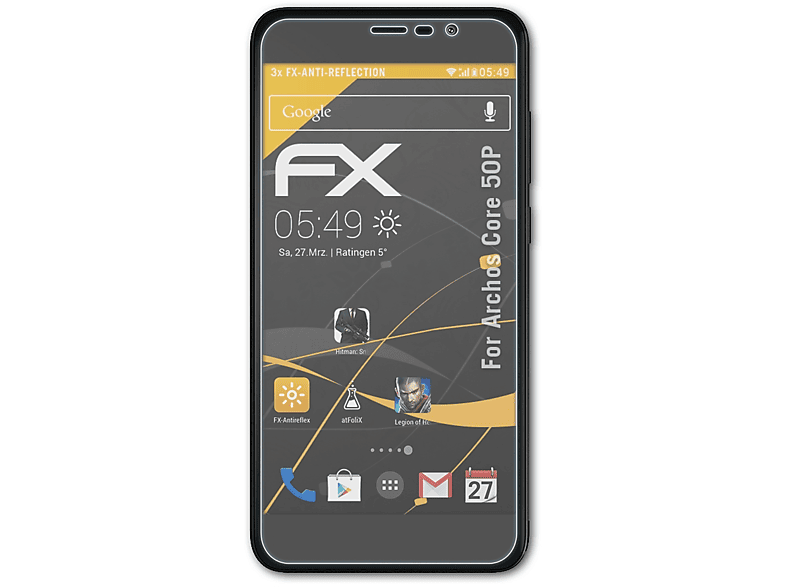 50P) Core 3x FX-Antireflex Archos Displayschutz(für ATFOLIX