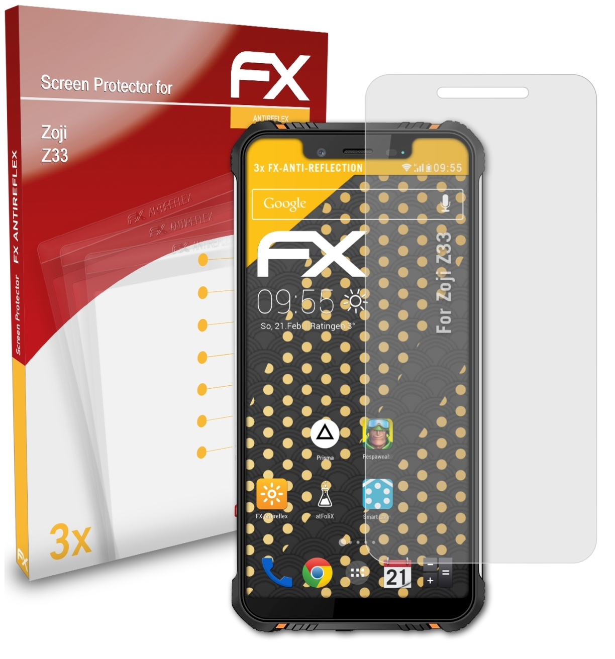 FX-Antireflex Displayschutz(für 3x Zoji Z33) ATFOLIX