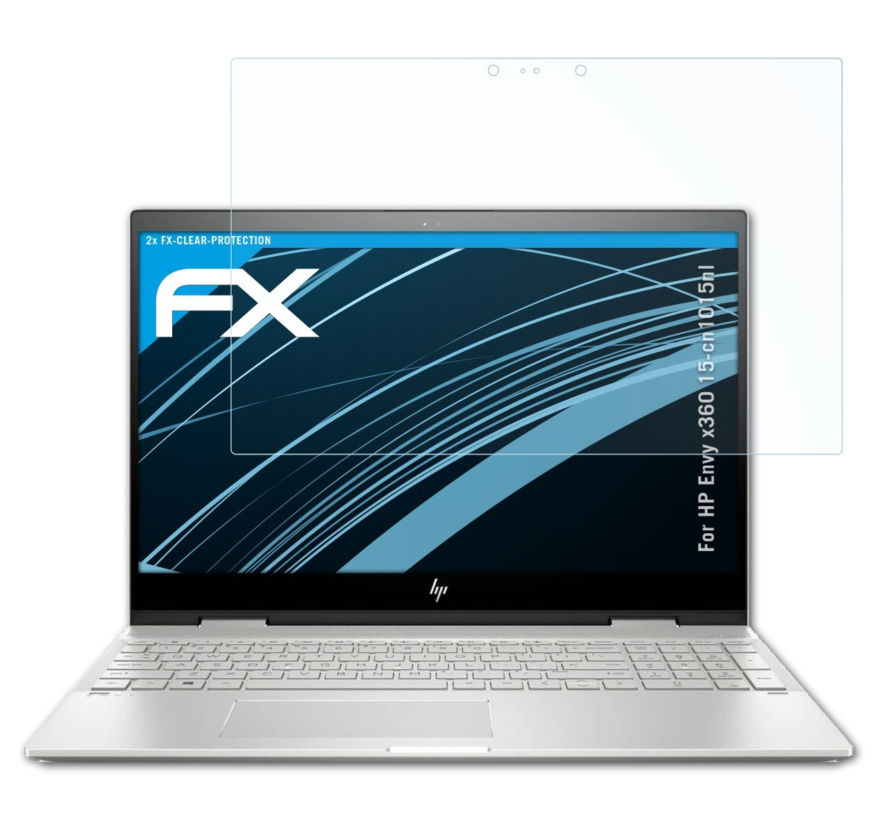 ATFOLIX 2x FX-Clear Displayschutz(für HP x360 Envy 15-cn1015nl)
