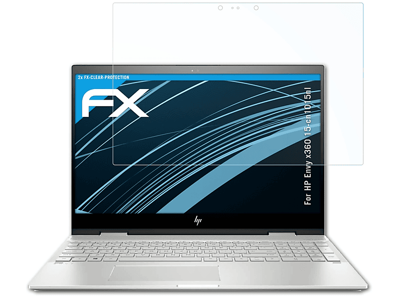 2x FX-Clear HP x360 15-cn1015nl) Displayschutz(für Envy ATFOLIX