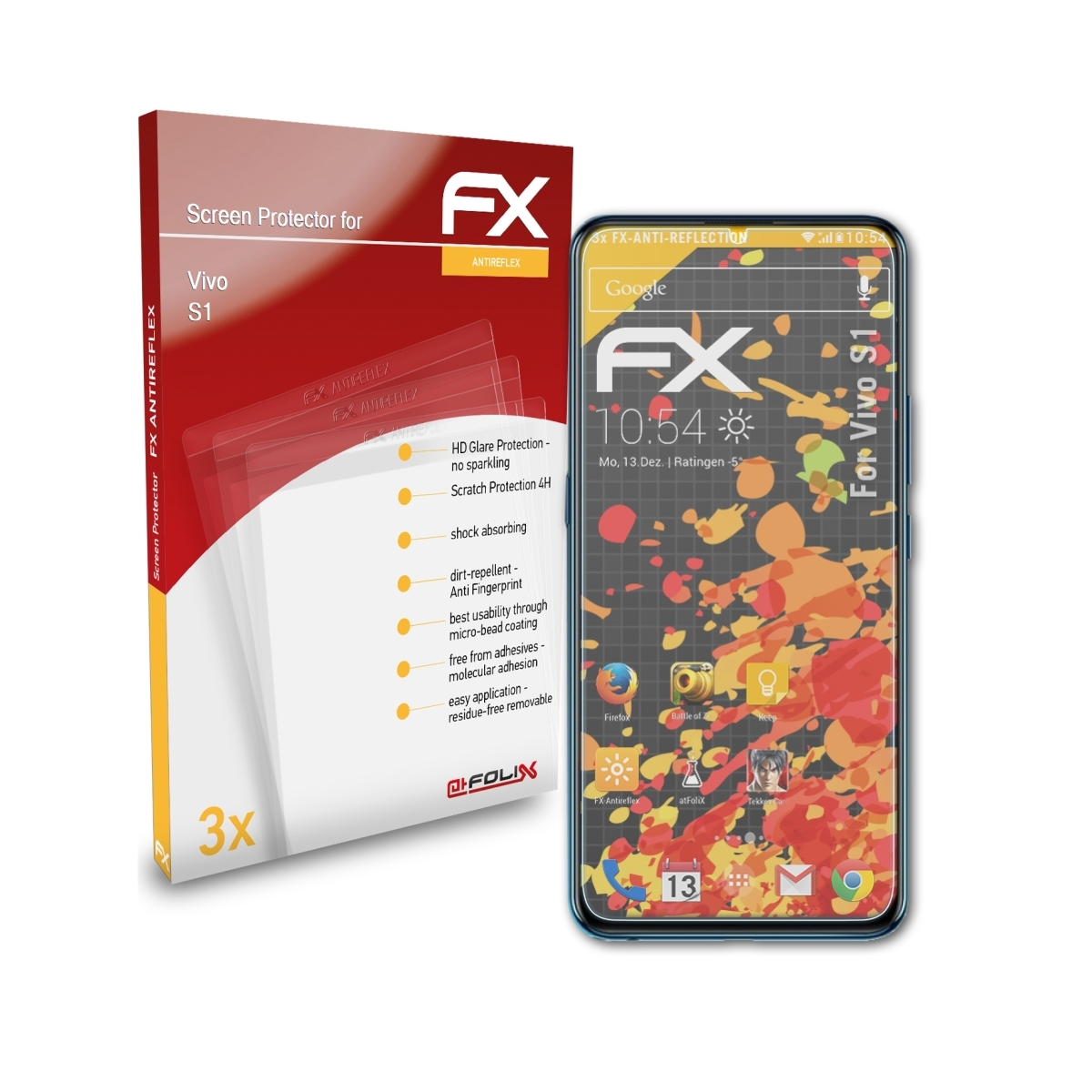 Displayschutz(für 3x FX-Antireflex Vivo ATFOLIX S1)