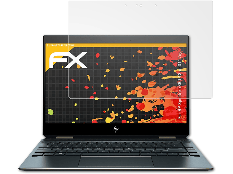 ATFOLIX 2x FX-Antireflex Displayschutz(für HP Spectre x360 13-ap0117ng)